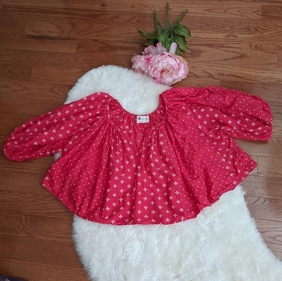 Anthropologie kopal boho luma peasant boho polka dot top xs - Picture 4 of 11